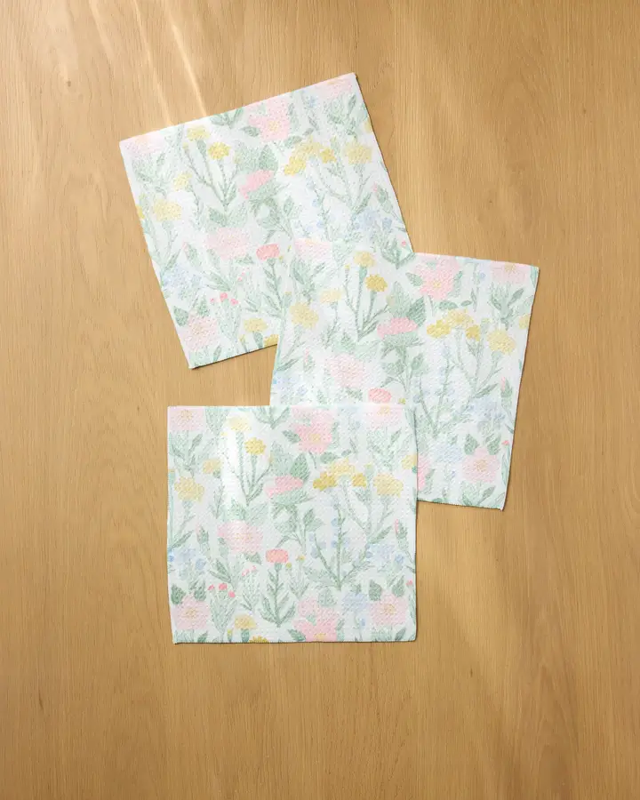 Geometry: Wildflowers in Bloom Dishcloth Set