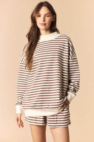 Molli Striped Mockneck
