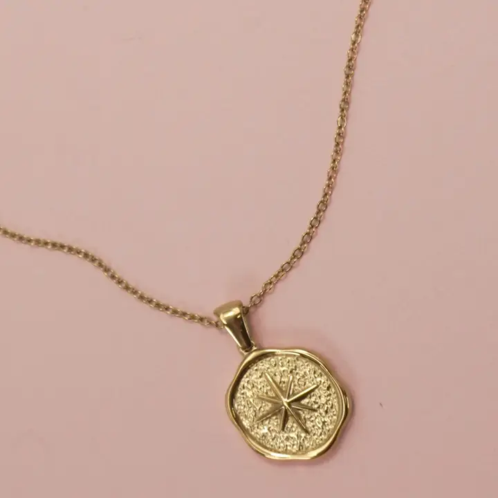 Hypoallergenic: 18K SS Star Necklace