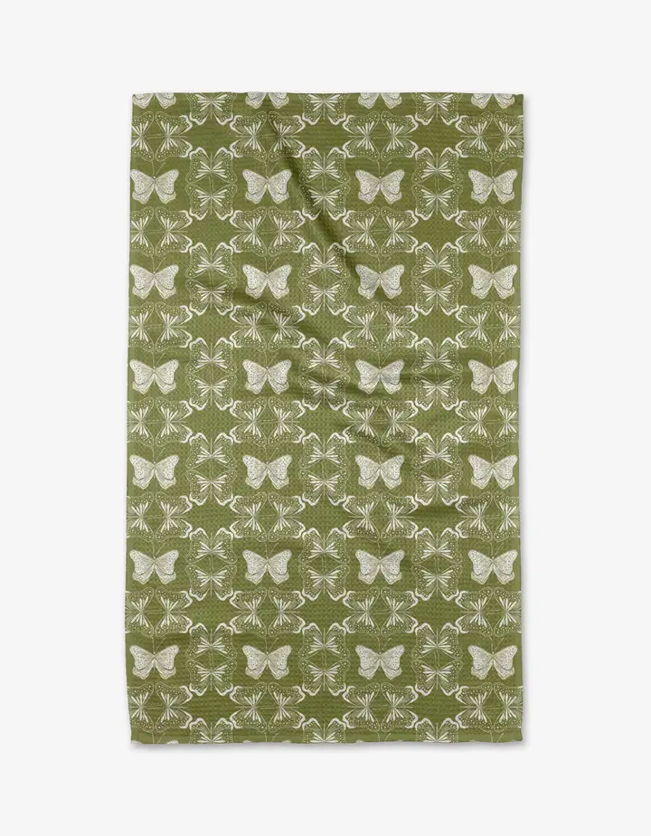 Geometry: Geometric Butterflies Tea Towel