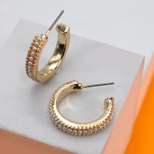 Pearl Hoop Earrings