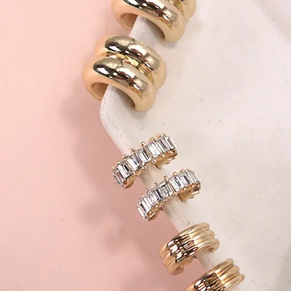 Hypoallergenic Baguette Earring Set