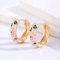 Pink Vintage Floral Earrings