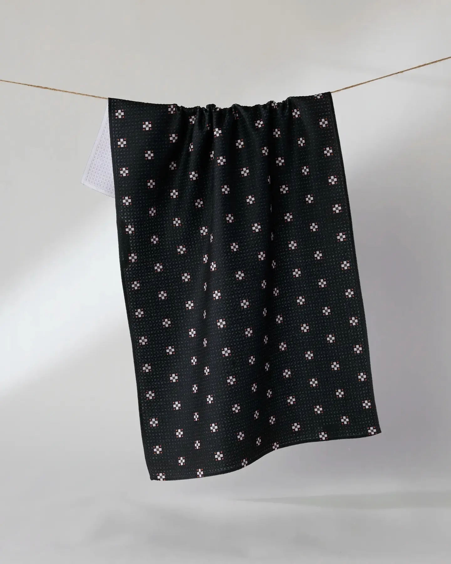 Geometry: Night Bloom Tea Towel
