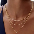 Hypoallergenic: SS Layered Rhinestone Necklace