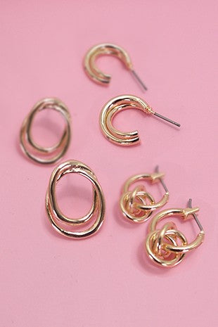 Swirl Trio Earring Set