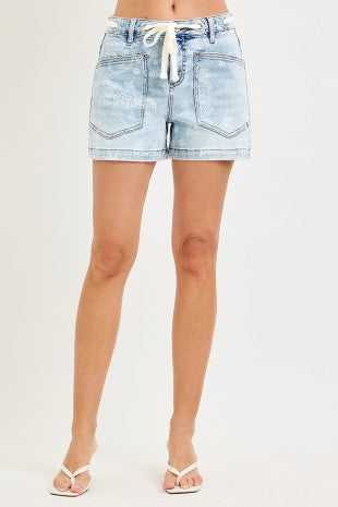 The Paisley Denim Shorts