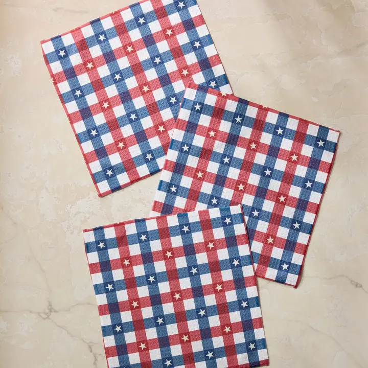 Geometry: Bunting Check Dishcloth Set